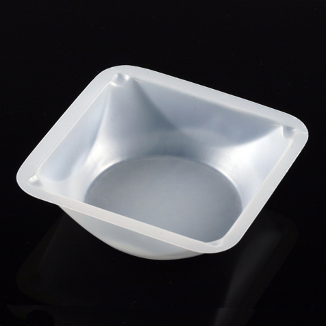 Globe Scientific Weighing Boat, Plastic, Square with Round Bottom, Small Easy Pour Spout, Antistatic, 140 x 140 x 25mm, PS, White, 330mL weighing boat;boat weigh;weigh boat chemistry;plastic weigh boat;weighing dish;weigh trays;weighing boats lab;